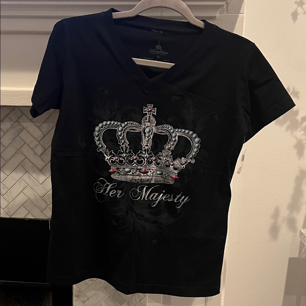 Disney Black V-Neck T-Shirt